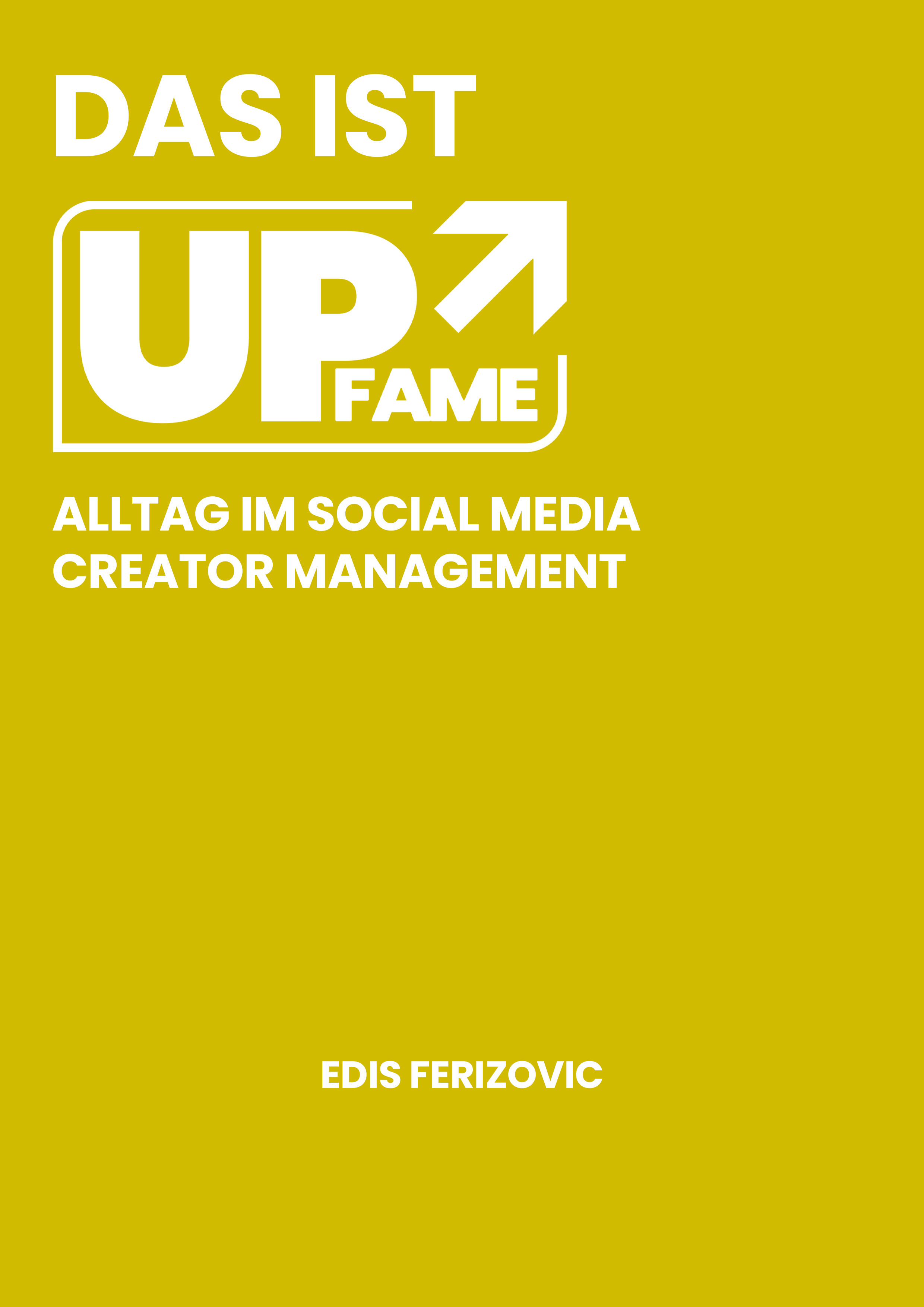 Das ist UPFAME Buchcover – Edis Ferizovic, Alltag im Social Media Creator Management